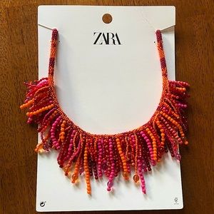 Zara Beaded Fringe Necklace